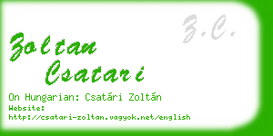 zoltan csatari business card